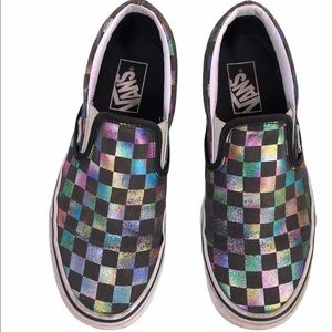 Iridescent Vans size 7 women’s.  5.5 men’s
